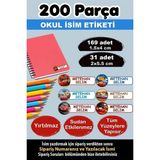 Kt Grup Okul Etiketi Kalem Defter Etiketi Özel Isim Yazılabilen Etiket Disney Cars 200 Adet