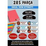 Kt Grup Okul Etiketi Kalem Defter Etiketi Özel Isim Yazılabilen Etiket Disney Cars 285 Parça