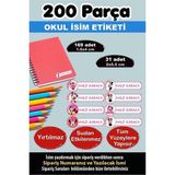 Kt Grup Okul Etiketi Kalem Defter Etiketi Özel Isim Yazılabilen Etiket Minnie Mouse 8 Figür 200 Adet