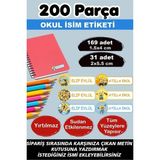Kt Grup Okul Etiketi Kalem Defter Etiketi Özel Isim Yazılabilen Etiket Minyonlar 200 Adet