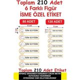 Kt Grup Okul Etiketi Kalem Defter Etiketi Özel Isim Yazılabilen Etiket Sevimli Kedi 210 Adet