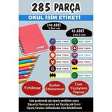 Kt Grup Okul Etiketi Kalem Defter Etiketi Özel Isimli Etiket Avengers 12 Figür 285 Parça