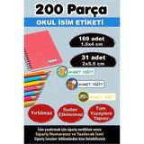 Kt Grup Okul Etiketi Kalem Defter Etiketi Özel Isimli Etiket Garfield Tembel Kedi 3 Figür 200 Adet