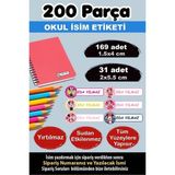 Kt Grup Okul Etiketi Kalem Defter Etiketi Özel Isimli Etiket Minnie Mouse 6 Figür 200 Adet
