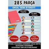 Kt Grup Okul Etiketi Kalem Defter Etiketi Özel Isimli Etiket Prensesler 12 Figür 285 Adet