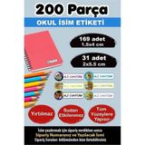 Kt Grup Okul Etiketi Kalem Defter Etiketi Özel Isimli Etiket Scooby-Doo 6 Figür 200 Adet