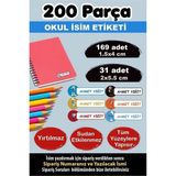 Kt Grup Okul Etiketi Kalem Defter Etiketi Özel Isimli Etiket Şirinler Smurfs 6 Figür 200 Adet