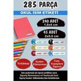 Kt Grup Okul Etiketi Kalem Defter Etiketi Özel Isimli Etiket Şirinler Smurfs 6 Figür 285 Parça