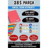 Kt Grup Okul Etiketi Kalem Defter Etiketi Özel Isimli Etiket Sonic 6 Figür 285 Parça