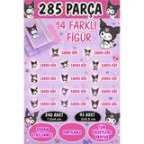 Kt Grup Okul Etiketi Kalem Defter Etiketi Sanrio Kuromi Temalı Özel Isimli Etiket 14 Figür - 285 Adet