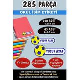 Kt Grup Okul Etiketi Kalem Defter Etiketi Sarı-Lacivert Aşk Özel Isimli Etiket 285 Parça