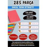 Kt Grup Okul Etiketi Kalem Defter Etiketi Sevimli Ayıcık Temalı Özel Isimli Etiket - 285 Adet