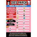 Kt Grup Okul Etiketi Kalem Defter Etiketi Tüm Sanrio Karakterleri Özel Isimli Etiket - 285 Adet