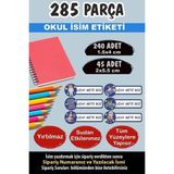 Kt Grup Okul Etiketi Kalem Defter Etiketi Uzay Özel Isim Yazılabilen Etiket - 285 Parça