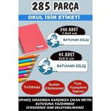 Kt Grup Okul Etiketi Kalem Defter Etiketi Yunus Temalı Özel Isim Yazılabilen Etiket - 285 Parça