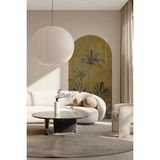 Kt Grup Palmiyeler Boho Kemer Arch Modern Duvar Sticker - 105 x 178 cm - Koyu Yeşil