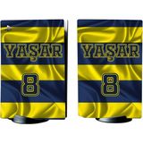 Kt Grup Sarı-Lacivert Forma Kişiselleştirilebilir Playstation 5 Standart Kasa Dijital Versiyon Full Sticker Kaplama Seti