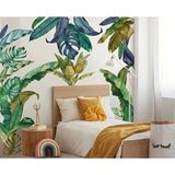 Kt Grup Tropikal Muz Yaprakları Mega Boy 100 Parça Duvar Sticker Seti - Renkli - 120 x 140 cm
