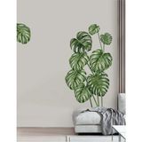 Kt Grup Tropikal Yapraklar Sudan Etkilenmez Banyo Duşakabin Duvar Sticker - 60 X 80 cm