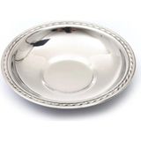 Kt Home Çay Tabağı 12'li Paslanmaz Çelik Metal Parlak Çay Tabak Damla Lokanta Kafe Restaraunt 430 0,40MM - 001-Renkli