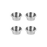 Kt HOME Sosluk 4 Lü Paslanmaz Çelik Mini Kase Lokumluk Reçellik Çerezlik Sosluk 4 Adet 8 Cm Metal