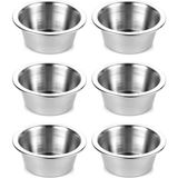 Kt Home Sosluk 6 Lı Paslanmaz Çelik Mini Kase Lokumluk Reçellik Çerezlik Sosluk 6 Adet 8 cm Metal - standart