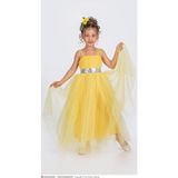 KT Pera Baby Pamukkoza Kız Çocuk Düğün Özel Gün Mezuniyet Abiye Elbisesi - Sarı-001 - 3 - 4 Yaş