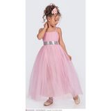 KT Pera Baby Pamukkoza Kız Çocuk Düğün Özel Gün Mezuniyet Abiye Elbisesi - Toz Pembe - 11 - 12 Yaş