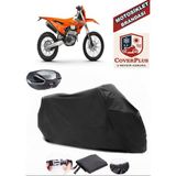 Ktm 250 Exc-F Branda Siyah Arka Çanta Uyumlu(Topcase) Motosiket Brandası Motor Örtüsü Çadır Su Geçirmez Motosiklet Kılıfı Motor Brandası,lastikli,taşıma Torbalı