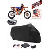 Ktm 250 Sxf Branda Siyah Arka Çanta Uyumlu(Topcase) Motosiket Brandası Motor Örtüsü Çadır Su Geçirmez Motosiklet Kılıfı Motor Brandası,lastikli,taşıma Torbalı