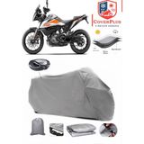 Ktm 390 Adventure Branda Gri Arka Çanta Uyumlu(Topcase) Motosiket Brandası Motor Örtüsü Çadır Su Geçirmez Motosiklet Kılıfı Motor Brandası,lastikli,taşıma Torbalı
