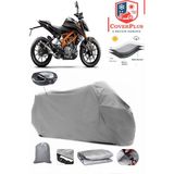 Ktm 390 Duke Branda Gri Arka Çanta Uyumlu(Topcase) Motosiket Brandası Motor Örtüsü Çadır Su Geçirmez Motosiklet Kılıfı Motor Brandası,lastikli,taşıma Torbalı