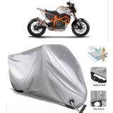 KTM 690 Duke R Turuncu Reflektörlü Gri Motosiklet Brandası