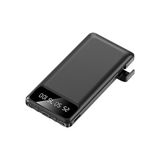 Ktools Boost Trio 10.000 Mah Powerbank Siyah – Dahili Kablolu, LCD Göstergeli - Siyah - Açık Gri