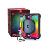 KTS1766 8 inç Speaker Parti Taşınabilir Siyah Bluetooth Hoparlör