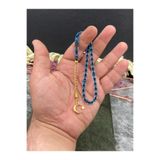 Kttesbihaksesuar AYYILDIZLI ALTIN KAPLAMA PÜSKÜLLÜ 4x7 mm BİLEK BOY SÜRMELİ TOZ KEHRİBAR TESBİH