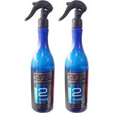 Kuaf Çift Fazlı Saç Bakım Spreyi 2X400 ml Keratin ve Pro Vitamin B5 ile Onarıcı Mavi