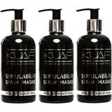 Kuaf Soyulabilir Siyah Cilt Maskesi Pompalı 250 ml x 3 Tüm Cilt Tipleri İçin Jel Formül