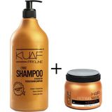 Kuaf Tuzsuz Şampuan ve Keratin Saç Maskesi - Saçları Güçlendirir, Parlaklık ve Canlılık Kazandırır, 1250 ml, Bitkisel Formül, Paraben İçermez