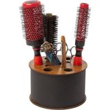 Kuaför Berber Fırça Makaş Standı, Ahşap Organizer, Mıknatıslı Aksesuar Tutucu, 250G