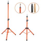 Kuaför Eğitim Mankeni İçin Metal Tripod - Turuncu + Taşıma Çantası Trıpod-Turuncu