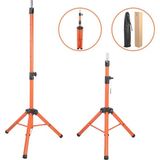 Kuaför Eğitim Mankeni İçin Metal Tripod - Turuncu + Taşıma Çantası
