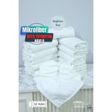 Kuaförlere Özel Boya Tutmayan Mikrofiber Saç Havlusu 50 x 90 cm 12'li Set - Beyaz - 50 x 90 cm