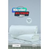 Kuaförlere Özel Boya Tutmayan Mikrofiber Saç Havlusu 50 x 90 cm 2'li Set - Beyaz - 50 x 90 cm