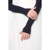 kuayscarfs Kadın Tesettür Parmak Gecmeli Kolluk Lacivert