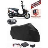 Kuba Fighter 80 Branda Siyah Arka Çanta Uyumlu(Topcase) Motosiket Brandası Motor Örtüsü Çadır Su Geçirmez Motosiklet Kılıfı Motor Brandası,lastikli,taşıma Torbalı