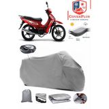 Kuba Kee 100 Branda Gri Arka Çanta Uyumlu(Topcase) Motosiket Brandası Motor Örtüsü Çadır Su Geçirmez Motosiklet Kılıfı Motor Brandası,lastikli,taşıma Torbalı