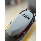 Kuba Rosewood Gri Kumaş Motosiklet Sele Kılıfı Logolu Penye Sele Koltuk Kılıfı-S