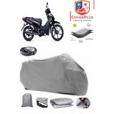 Kuba SJ50 Pro Branda Gri Arka Çanta Uyumlu(Topcase) Motosiket Brandası Motor Örtüsü Çadır Su Geçirmez Motosiklet Kılıfı Motor Brandası,lastikli,taşıma Torbalı