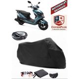 Kuba Space 50 Pro Branda Siyah Arka Çanta Uyumlu(Topcase) Motosiket Brandası Motor Örtüsü Çadır Su Geçirmez Motosiklet Kılıfı Motor Brandası,lastikli,taşıma Torbalı